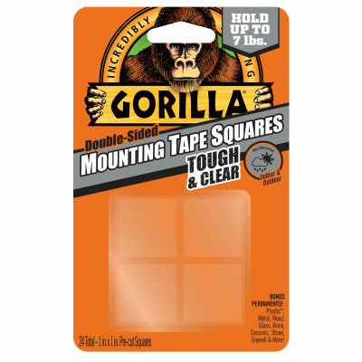 Gorilla Glue, 1 in. Mounting Tape Squares - 24 Count