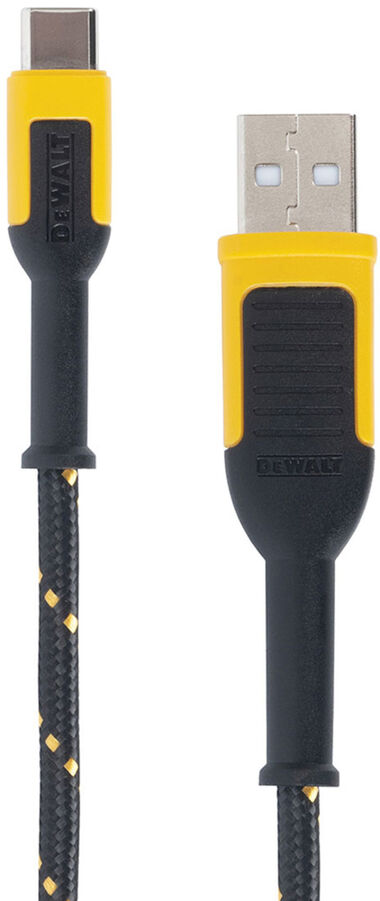 Dewalt, 10 FT. USB-A to USB-C Reinforced Braided Cable Phone Charger