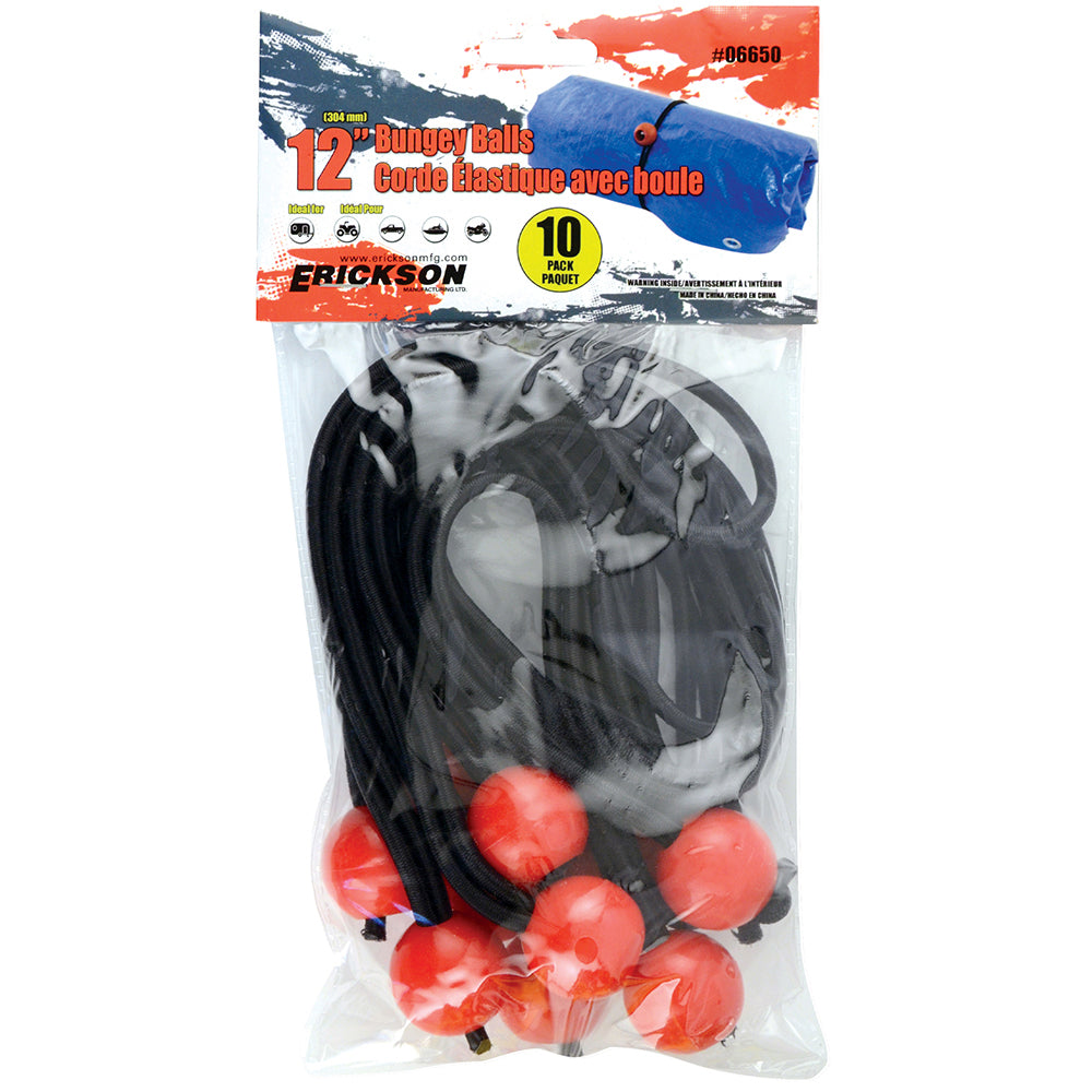 Erickson, 10-Pack Bungee Balls, 12in