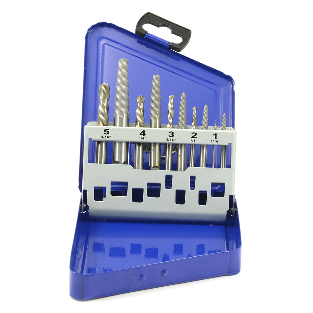 Forney, 10-Piece Left Hand Drill Bit and Spiral Screw Extractor Set