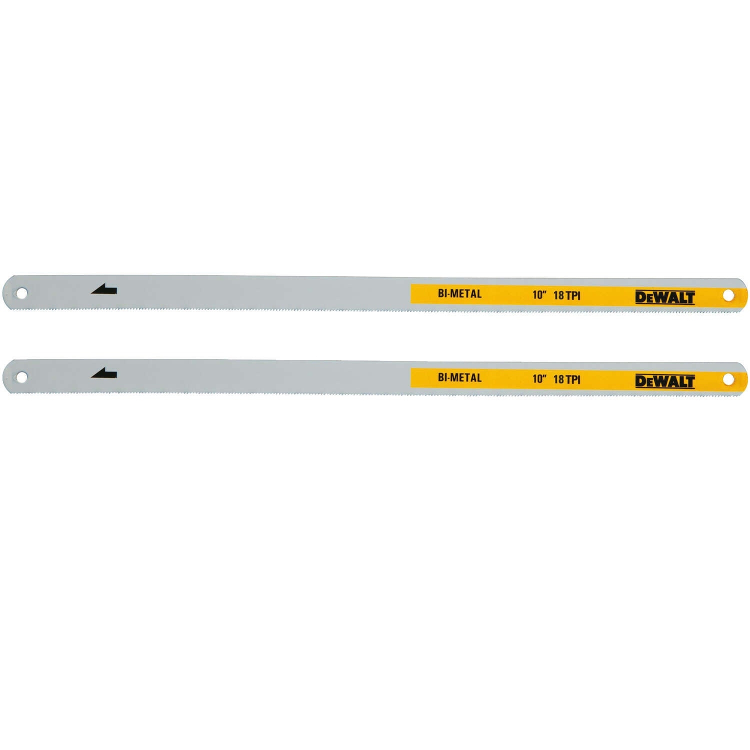 Dewalt, 10 in. Bi-Metal Hacksaw Blades 18 TPI - 2 PACK