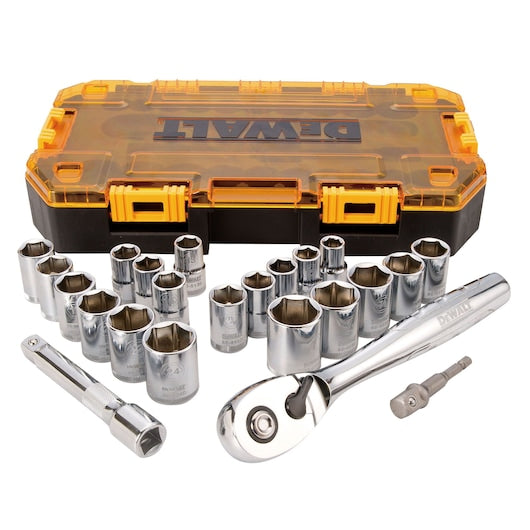 Dewalt, 1/2 IN Drive Combination Socket Set - 23 PIECE