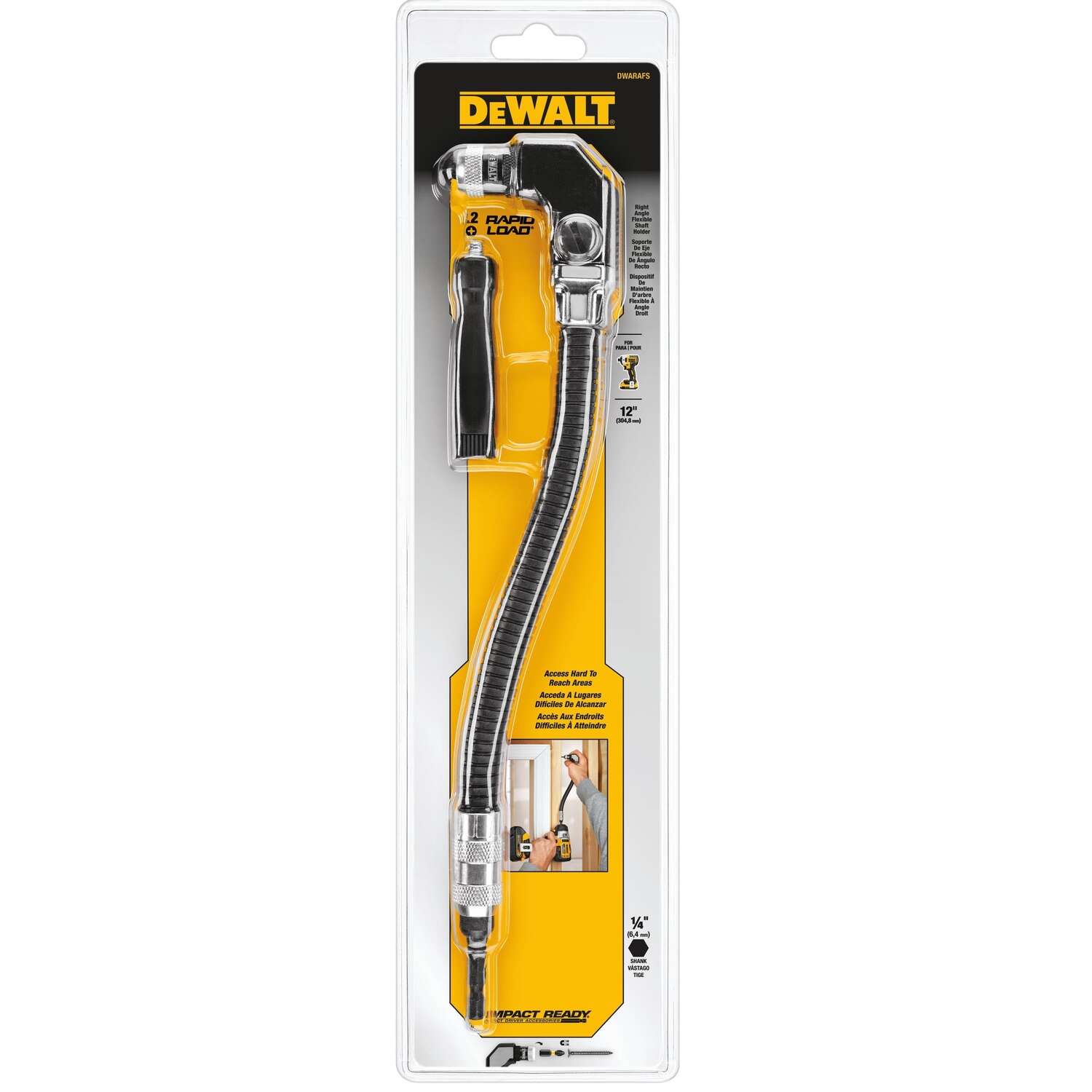 Dewalt, 12 IN. Right Angle Impact Flex Shaft