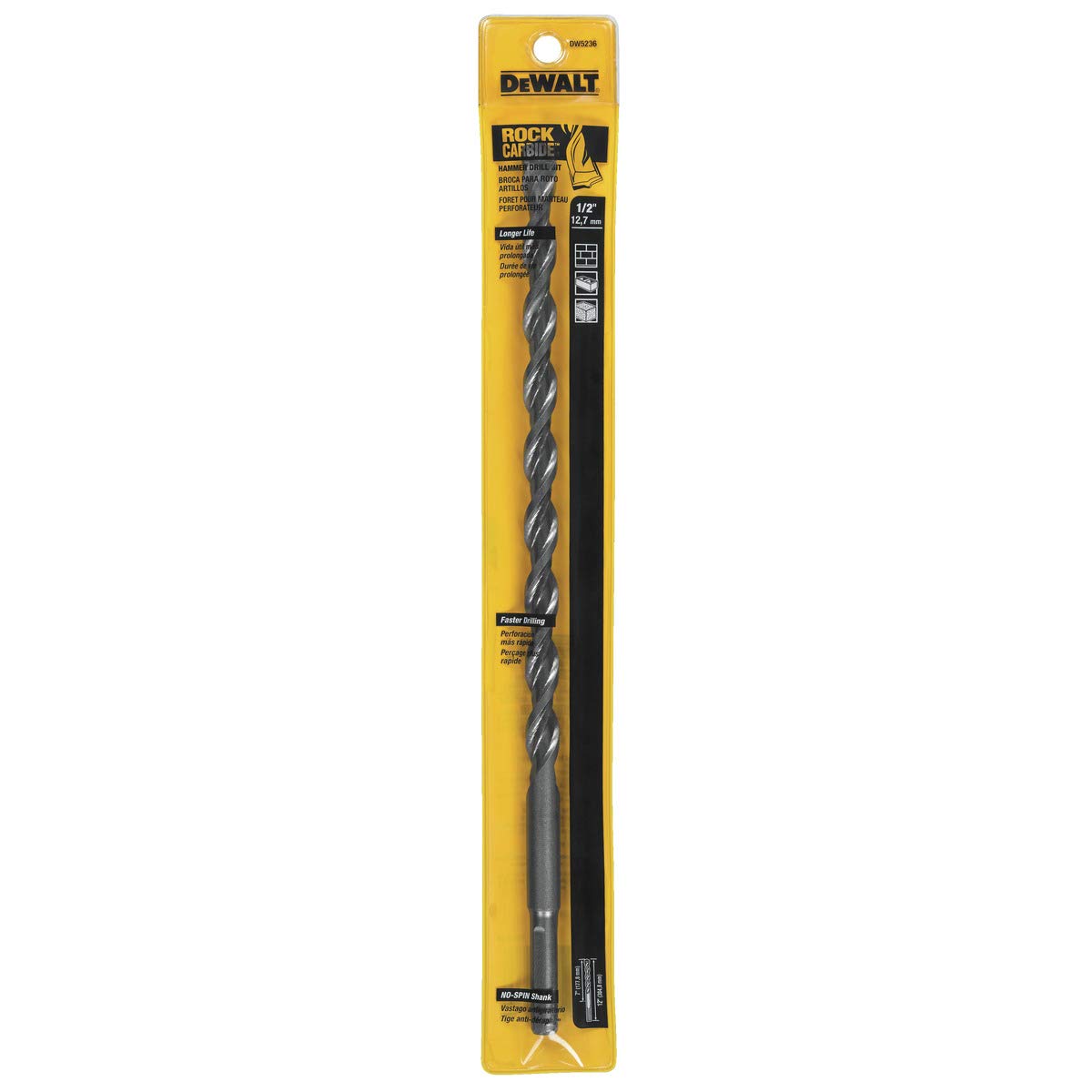 Dewalt, 1/2 IN. x 12 IN. Drill Bit Premium Percussion