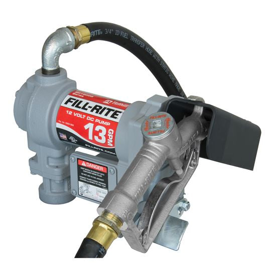 Fill-rite, 12v Dc 13gpm Standard-duty Fuel Transfer Pump With Manual Nozzle