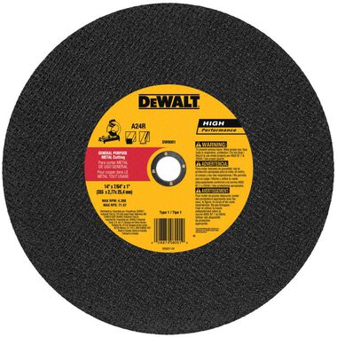 Dewalt, 14 IN. Continuous High-Performance Aluminum Oxide Circular Saw Blade