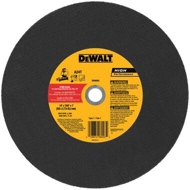 Dewalt, 14 IN. x 7/64 IN. x 1 IN. Stud Cutting Wheel