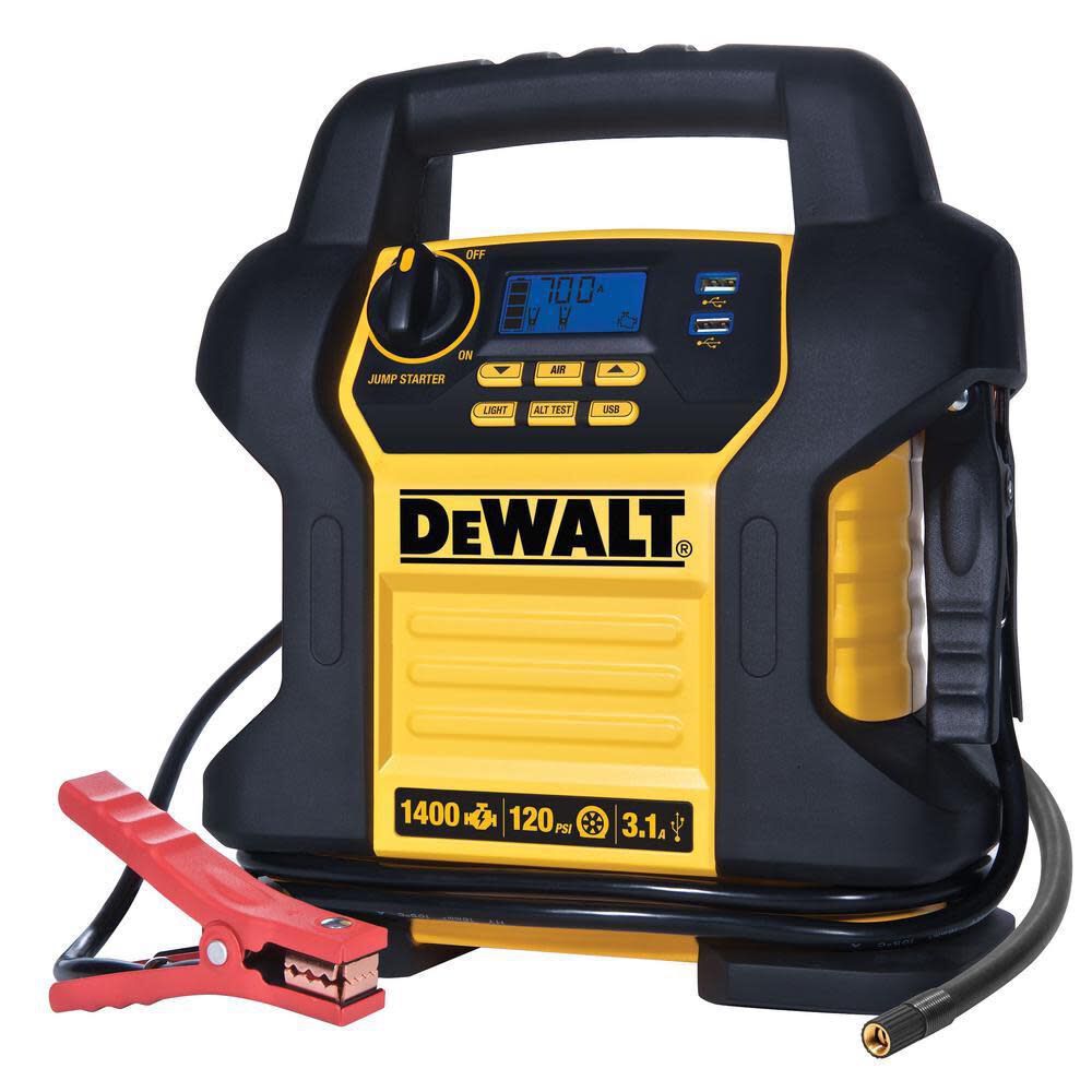 Dewalt, 1400 Peak Amp Jump Starter with Digital Compressor