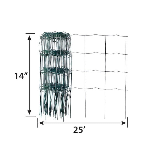 Garden Zone, 14in x 20ft Green Picket Guard Border Fencing