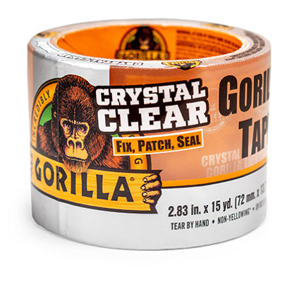 Gorilla Glue, 15 YD Crystal Clear Tough & Wide Gorilla Tape