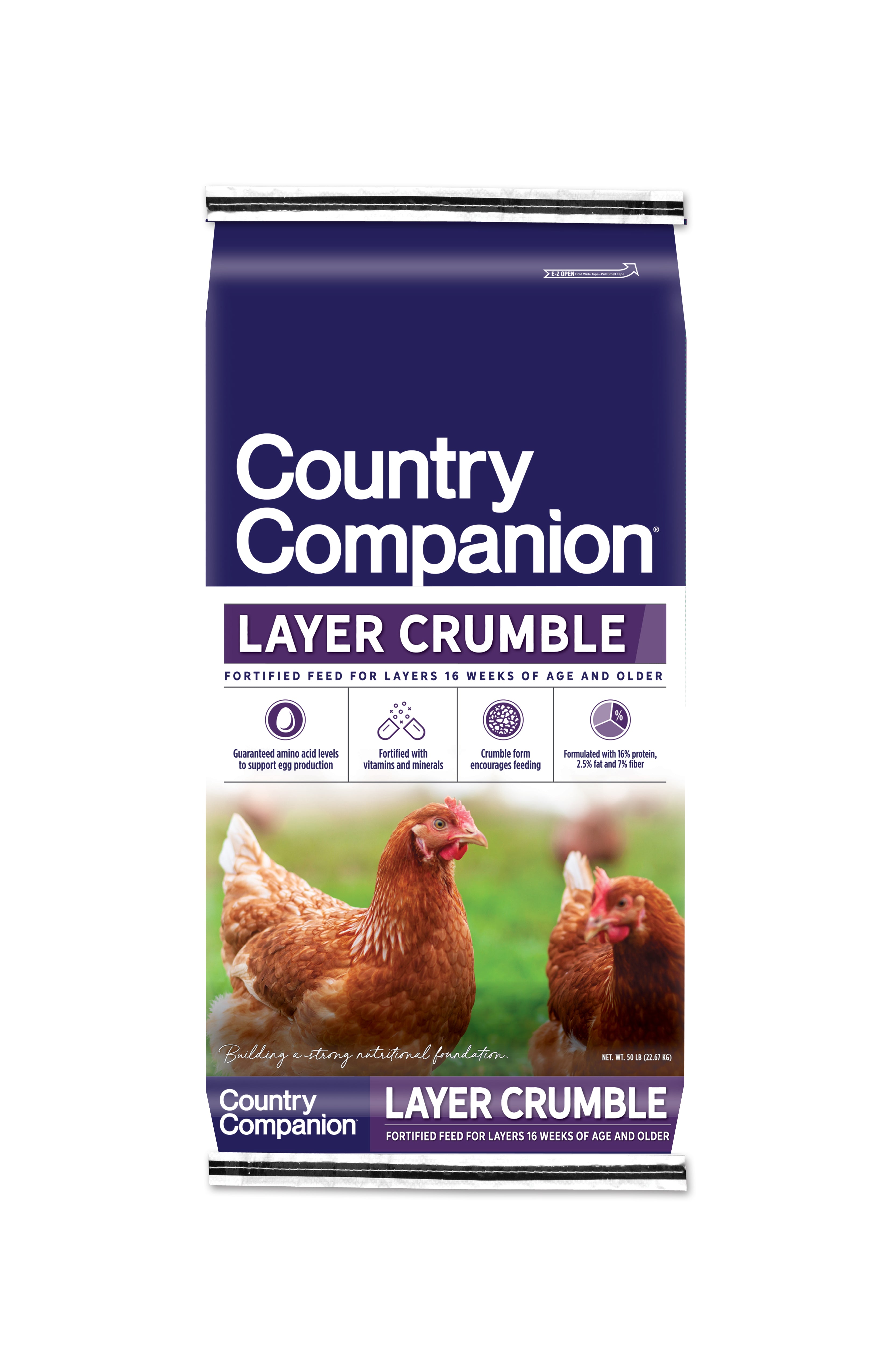 Country Companion, 16% Layer Crumble Poultry Feed