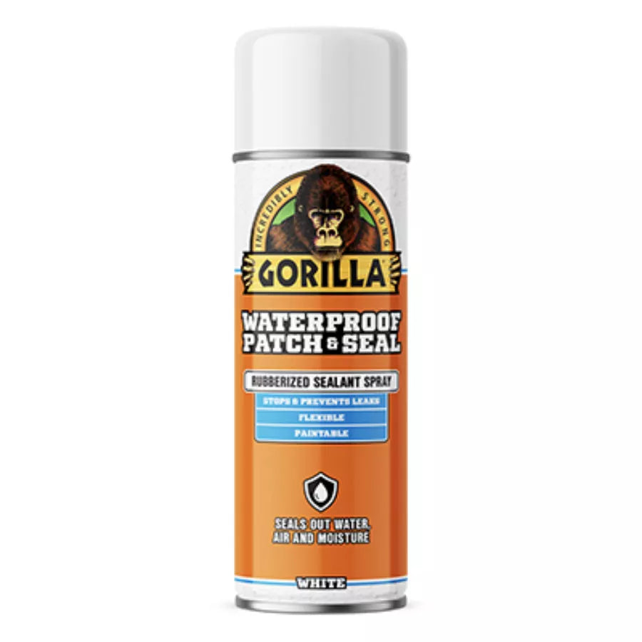 Gorilla Glue, 16 OZ Rubberized Waterproof Patch & Seal Spray - WHITE