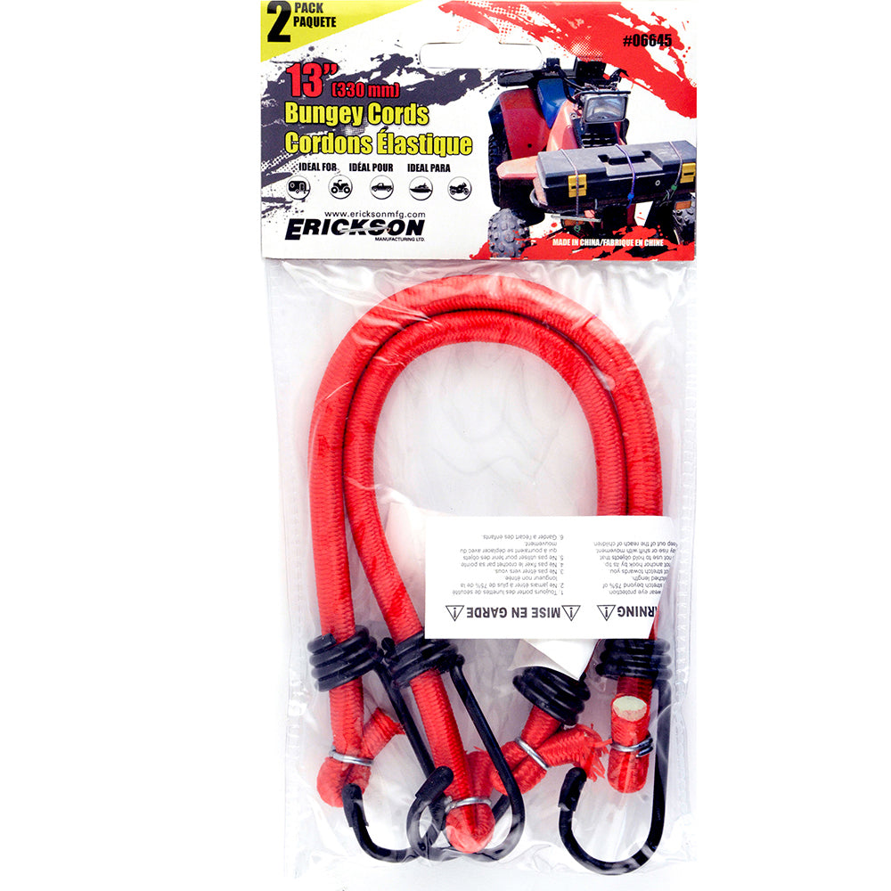 Erickson, 2-Pack Standard Bungee Cord, 13in