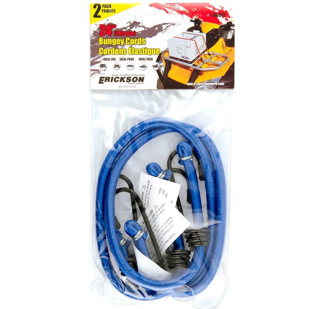 Erickson, 2-Pack Standard Bungee Cord, 24in