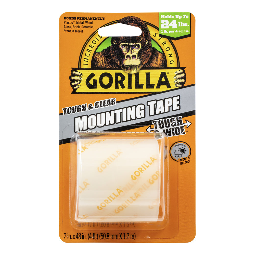 Gorilla Glue, 2 in. X 48 in. Tough & Clear Double Sided Mounting Tape