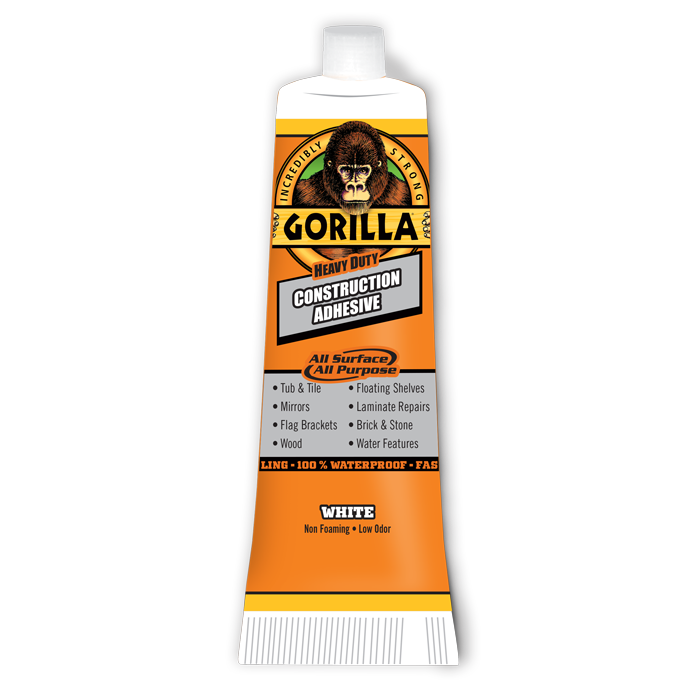 Gorilla Glue, 2.5 OZ Heavy Duty Construction Adhesive Tube