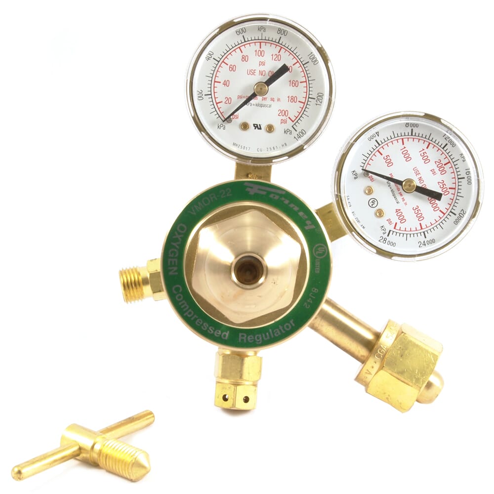 Forney, 250 Series Oxygen Regulator, 2 in Side Mount