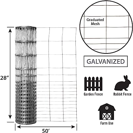 Garden Zone, 28in x 50ft Rabbit Netting