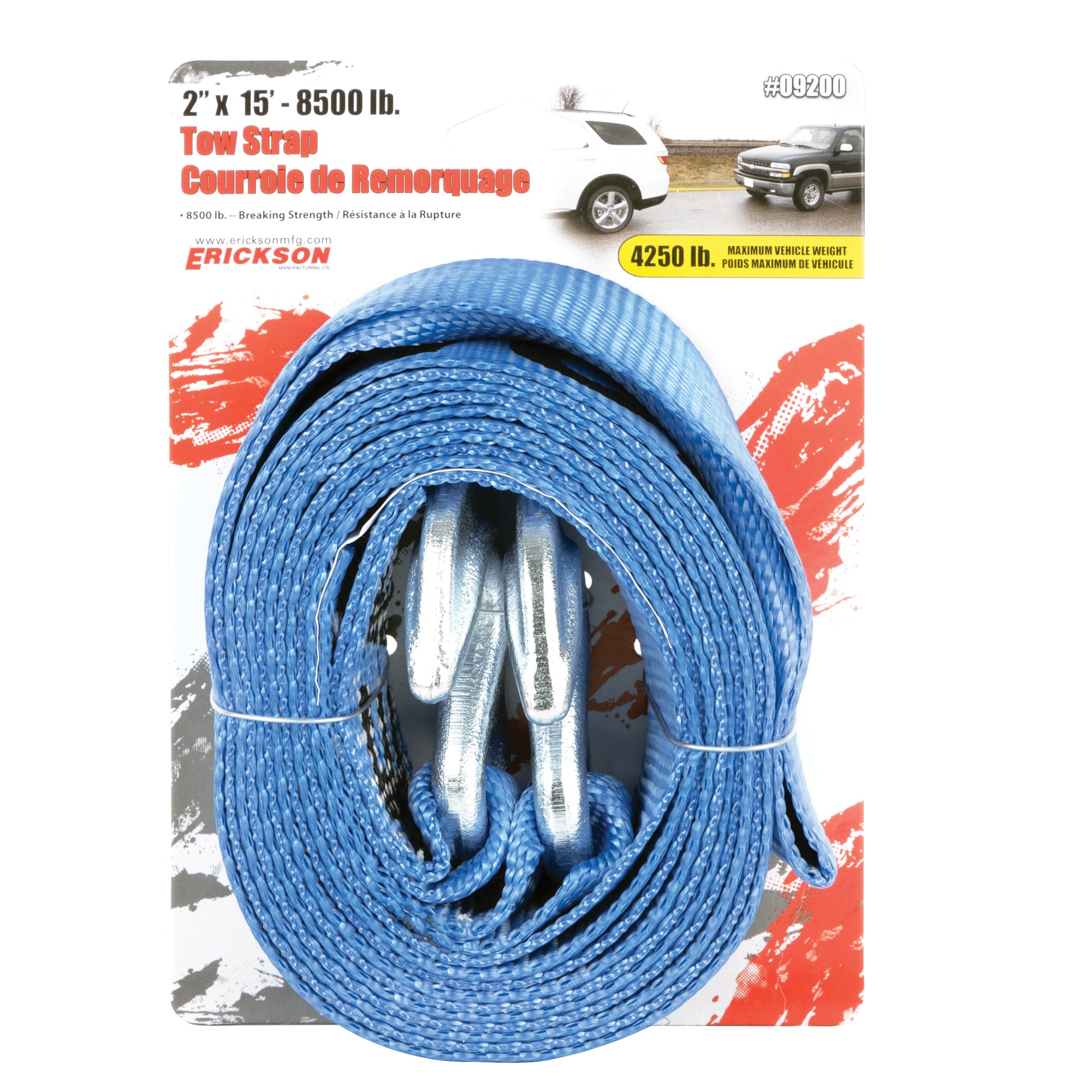 Erickson, 2″ x 15′  8500 lb Tow Strap