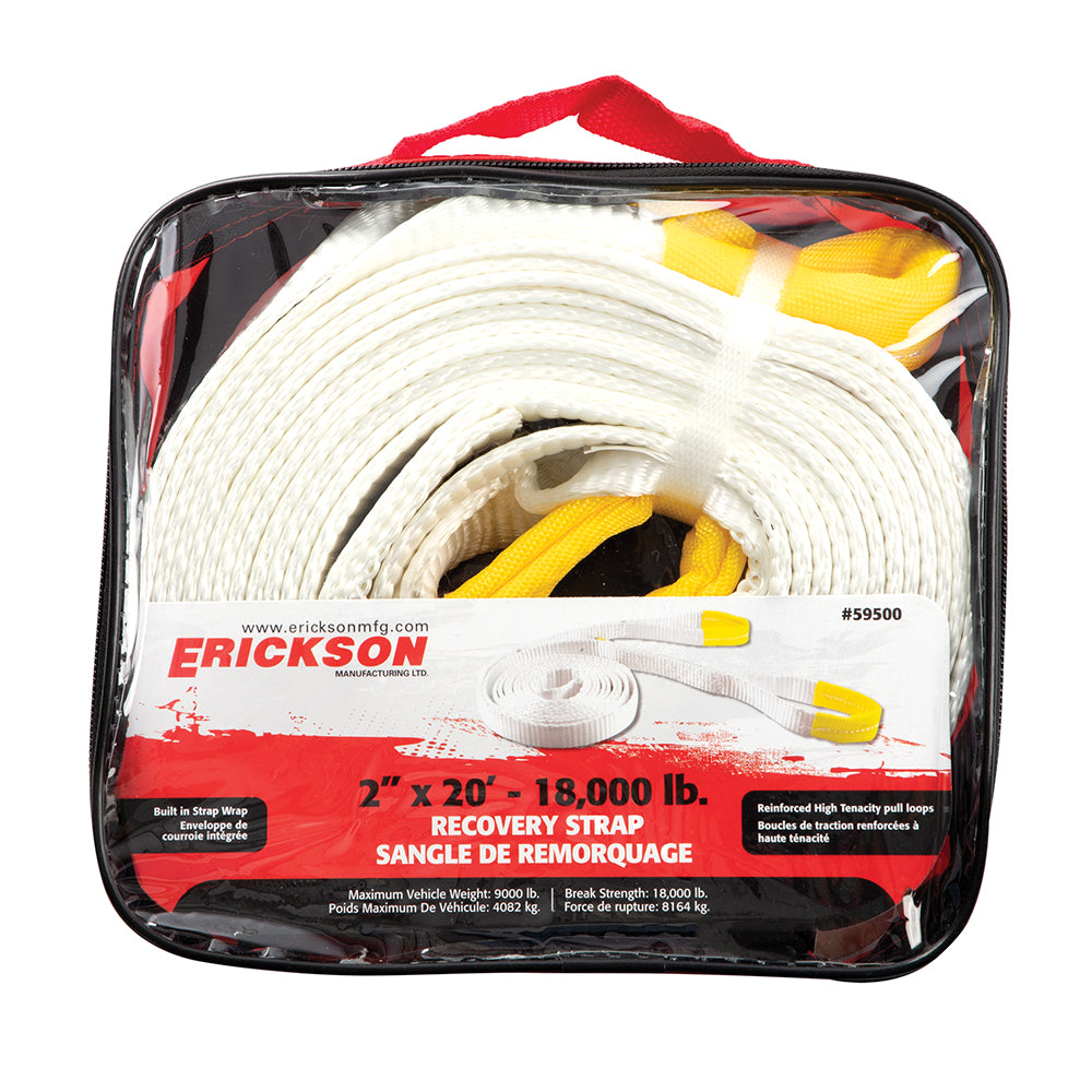 Erickson, 2″ x 20′  18,000 lb Recovery Strap