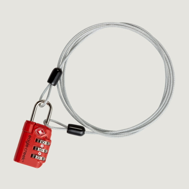 Eagle Creek, 3-Dial TSA Lock & Cable