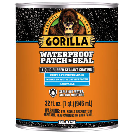 Gorilla Glue, 32 OZ Waterproof Patch & Seal Liquid - BLACK