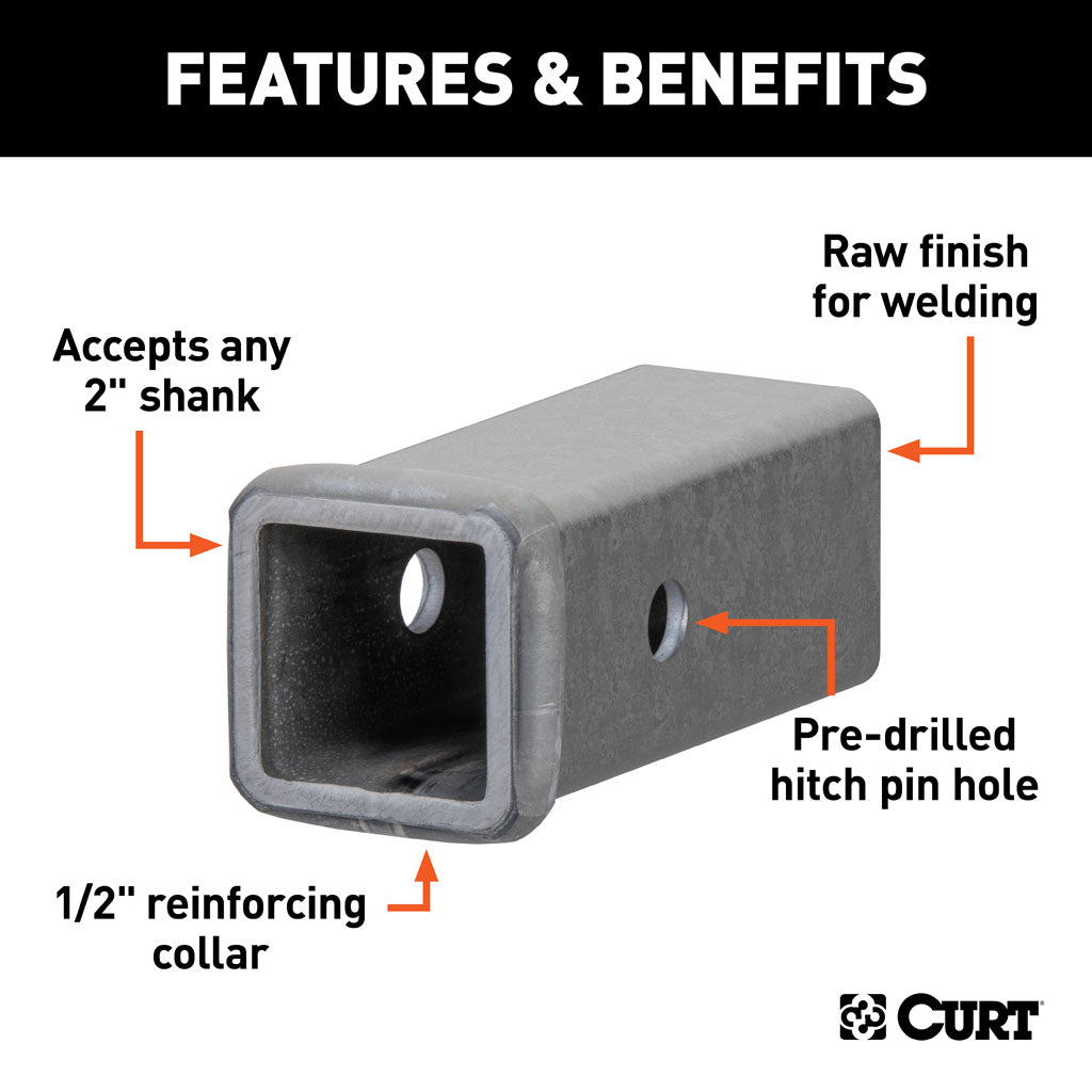 Curt Manufacturing, 6 Inch Raw Steel Receiver Tubing