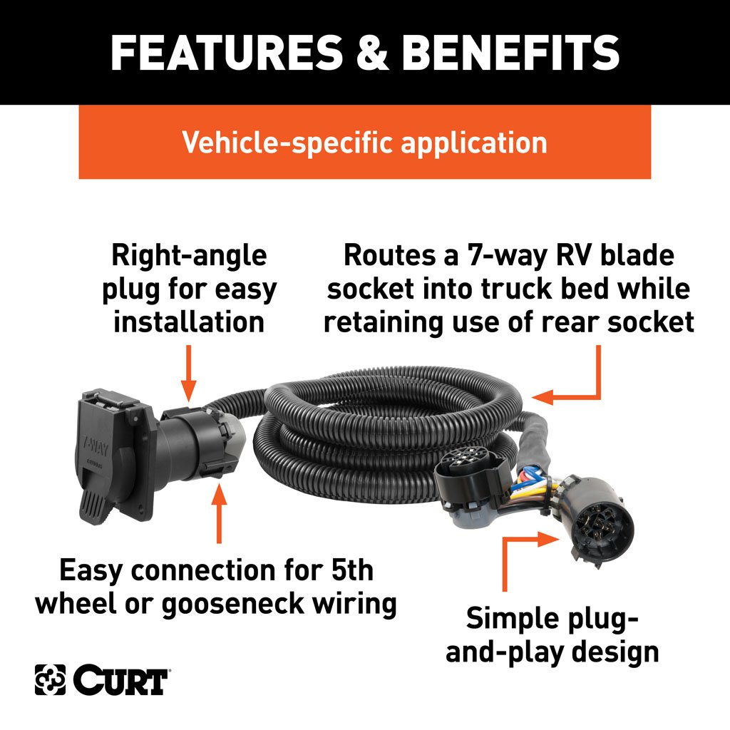 Curt Manufacturing, 7 Foot Custom Wiring Extension Harness