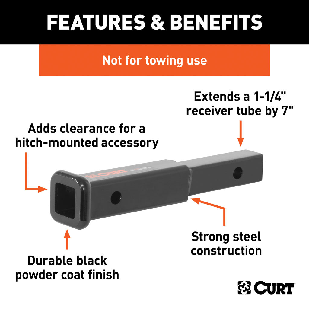 Curt Manufacturing, 7 Inch Receiver Tube Extender