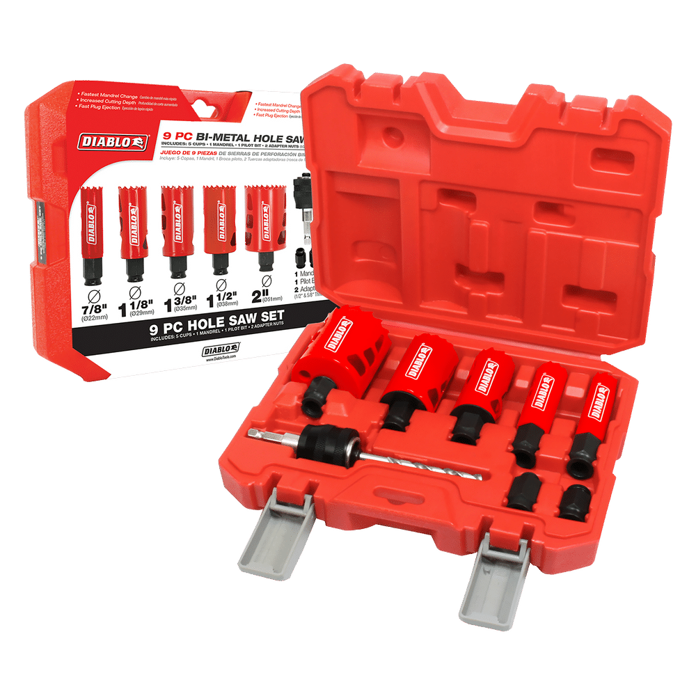 DIABLO, 9 pc General Purpose Bi-Metal Hole Saw Set