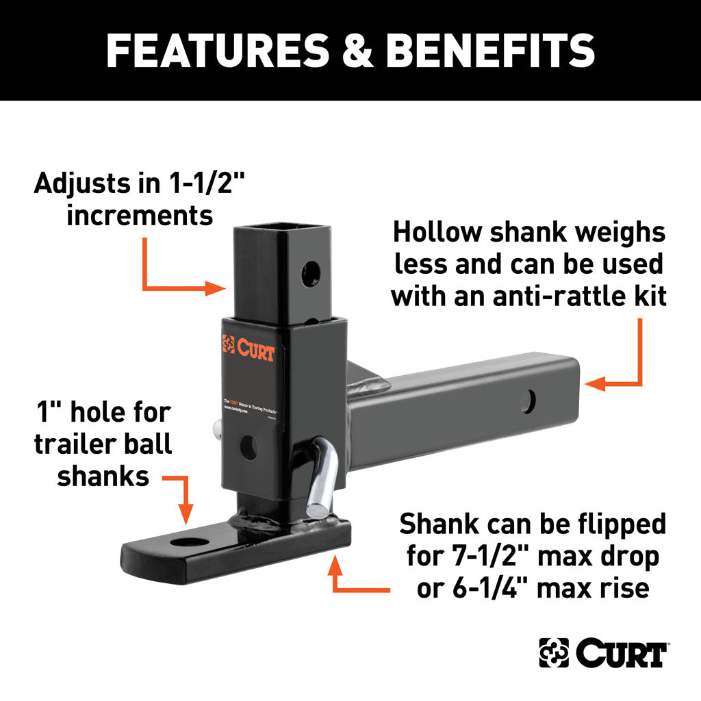 Curt Manufacturing, Adjustable Ball Mount