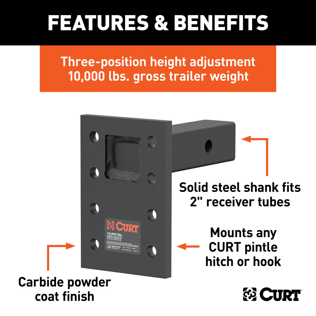 Curt Manufacturing, Adjustable Pintle Mount