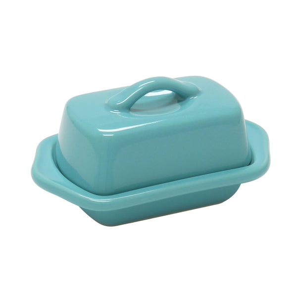 Chantal, Aqua Mini Butter Dish 5 Inch X 3.25 Inch