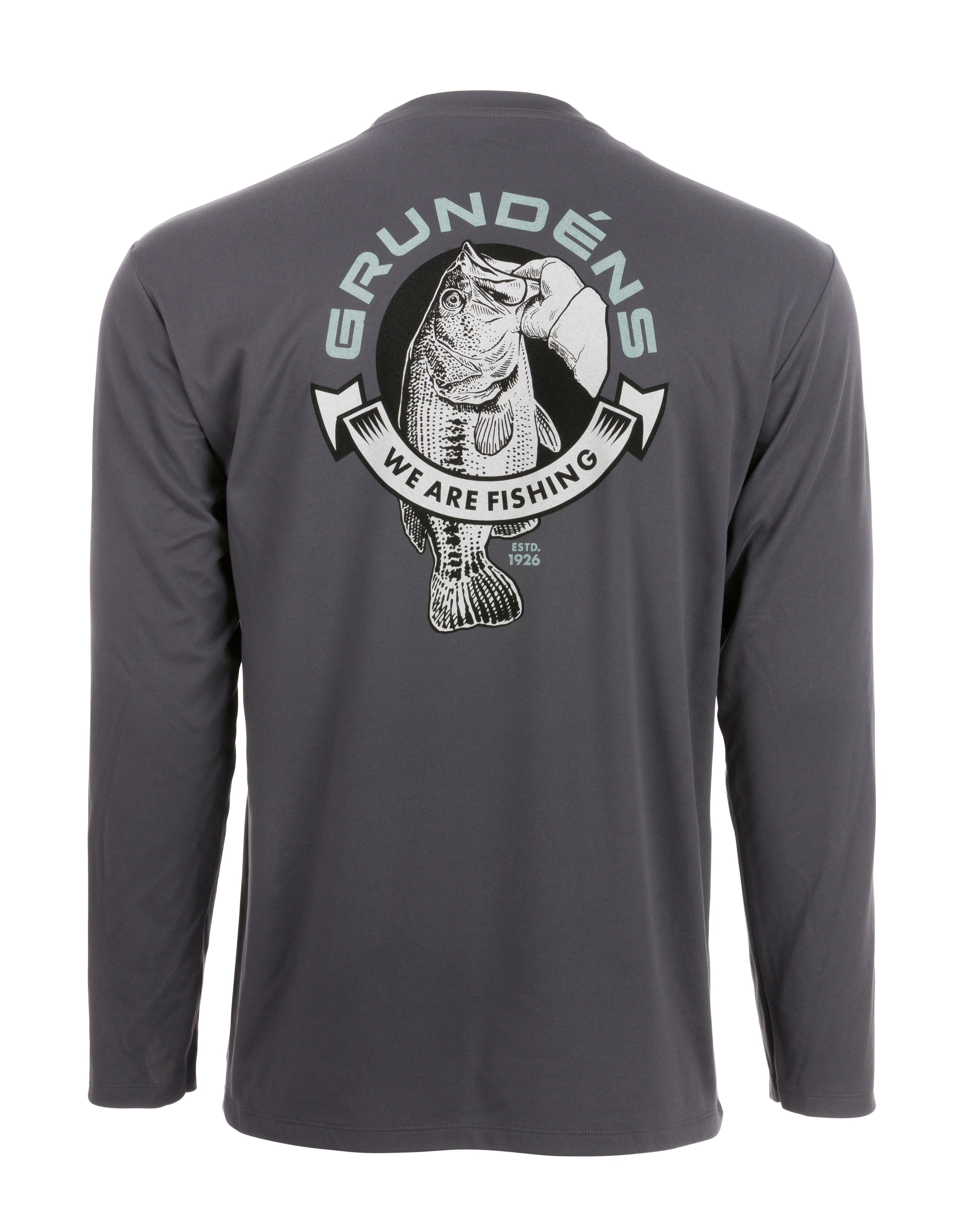 Grundens, Bass Print LS Tech Tee