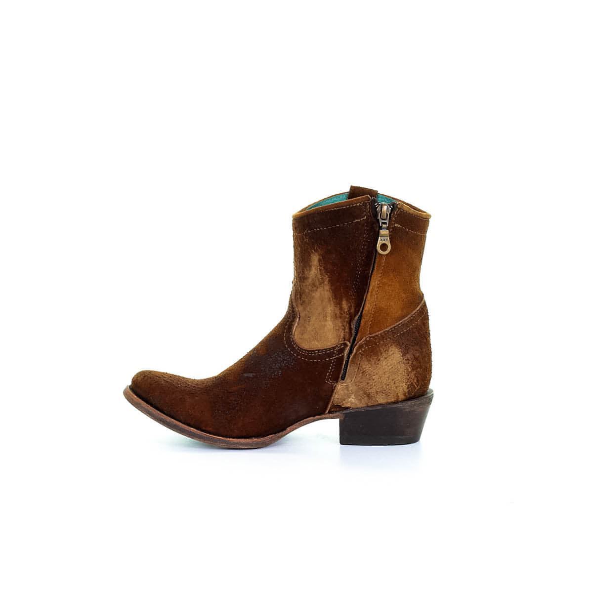 Corral Boots, Chocolate Tan Lamb Bootie