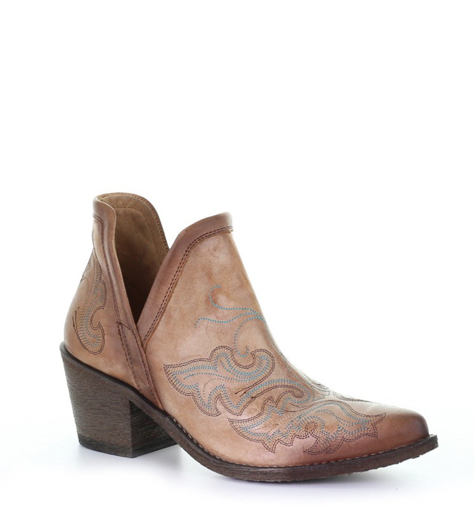 Corral Boots, Cognac Embroidery Bootie