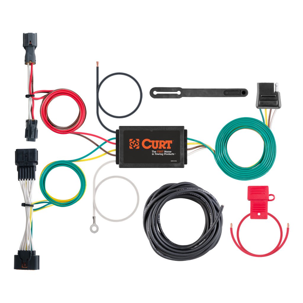 Curt Manufacturing, Custom Wiring Harness, 4-Way Flat Output; Select Kia Sportage