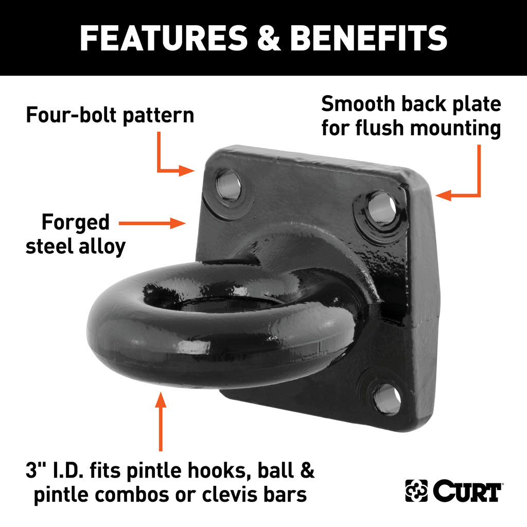 Curt Manufacturing, Flush-Mount Lunette Ring