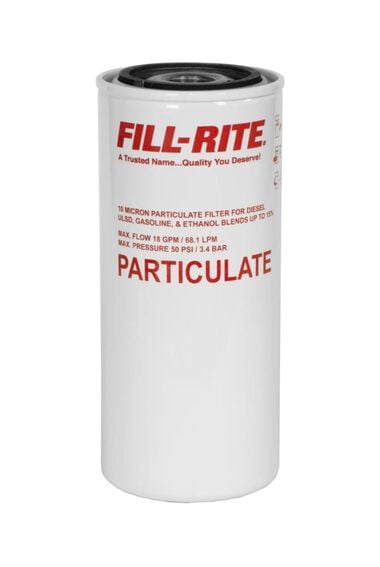 Fill-rite, Fuel Filter, 3/4 In Connection, Npt, 18 Gpm, 10 Um, Metal Head