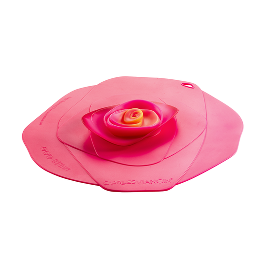 Charles Viancin, Fuschia Silicone 8 Inch Rose Lid