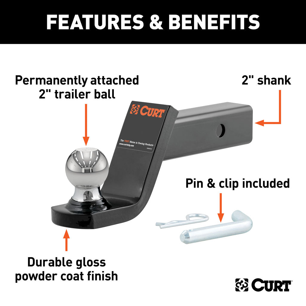 Curt Manufacturing, Fusion Ball Mount With 2 Inch Ball