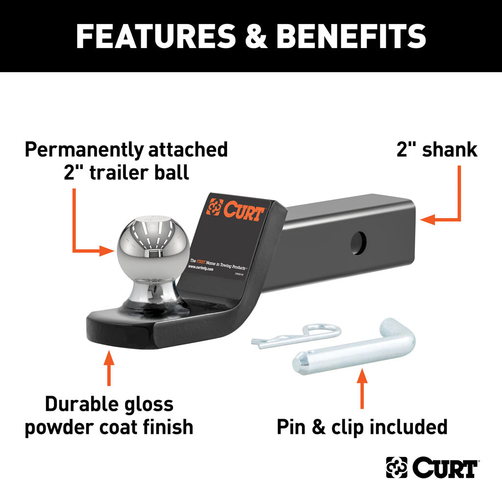 Curt Manufacturing, Fusion Ball Mount With 2 Inch Ball