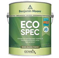 Benjamin Moore, GAL ECO SPEC WB Interior Latex Paint - Semi-Gloss Finish