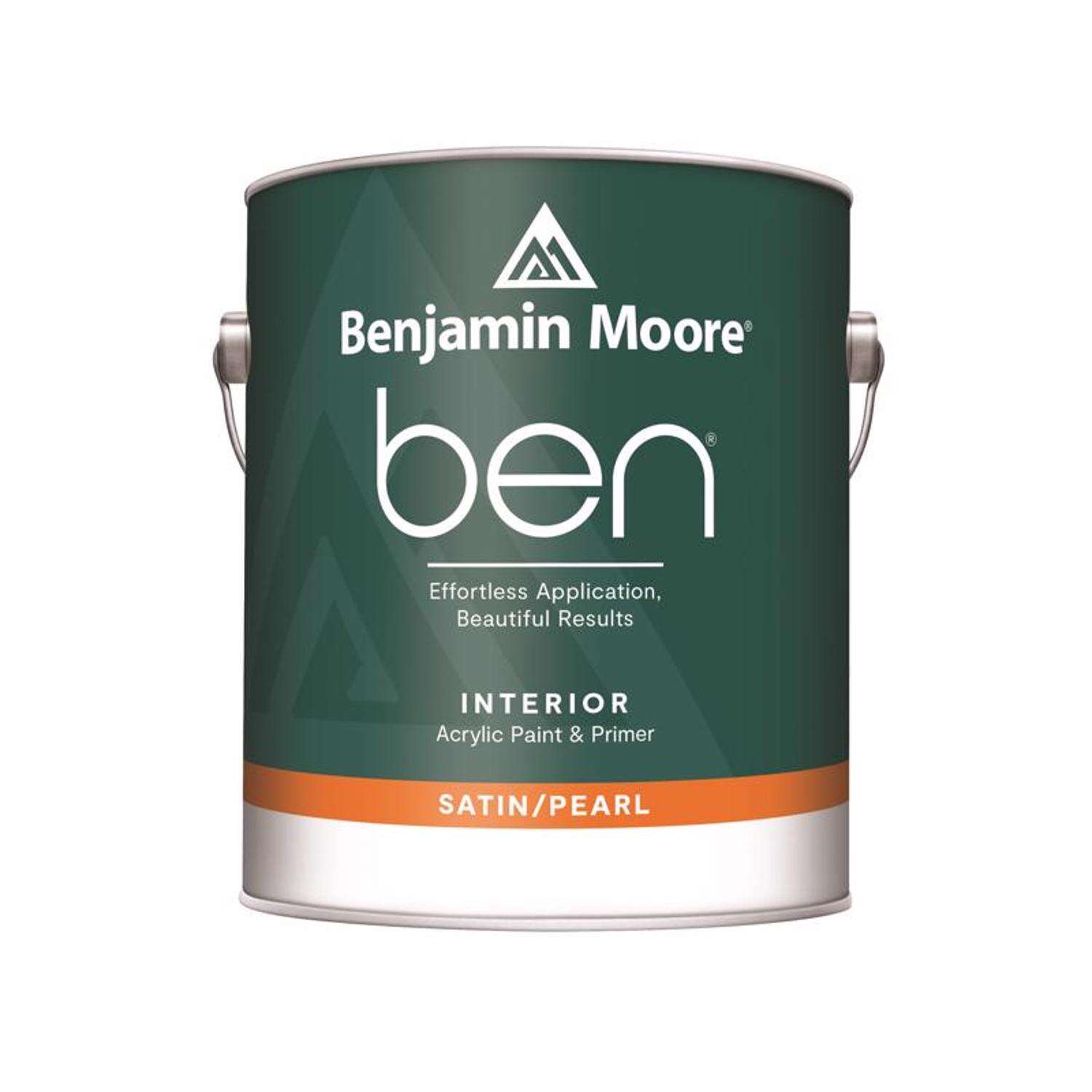 Benjamin Moore, GAL ben Interior Acrylic Latex Paint & Primer - Satin/Pearl Finish