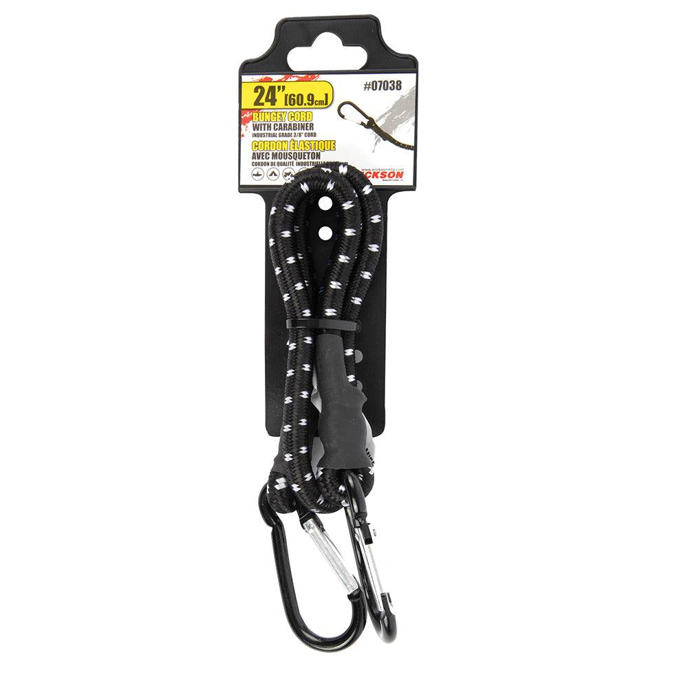 Erickson, Industrial Grade Bungee Cord with Carabiners, 24in