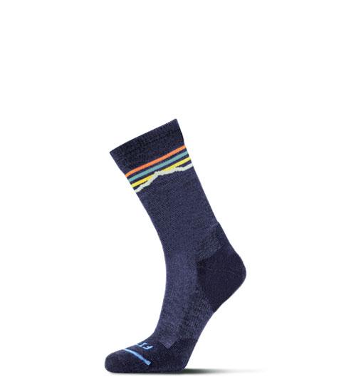 Fits, Light Hiker Mountainscape Crew Sock