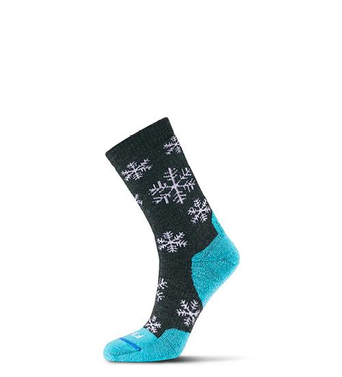 Fits, Medium Hiker Snowflake Crew Sock