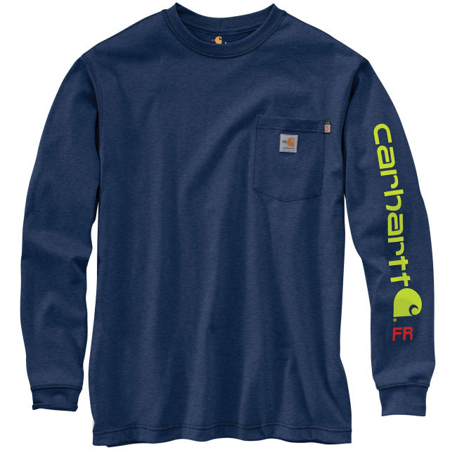 Carhartt, Men's Flame-Resistant Frc Lse Ft Light Weight Long-Sleeved Graphic T-Shirt