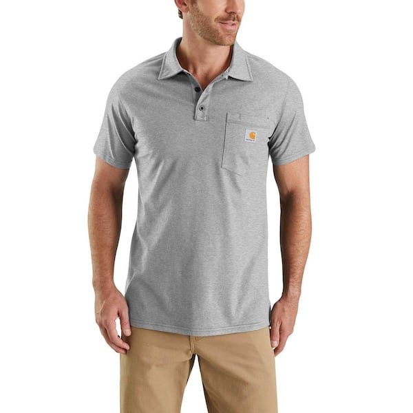 Carhartt, Men's Force Relaxed Fit Medium Weight Short-Sleeved Pocket Polo