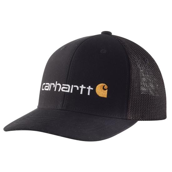 Carhartt, Men's Rugged Flex Fitted Canvas Mesh-back Logo Graphic Cap